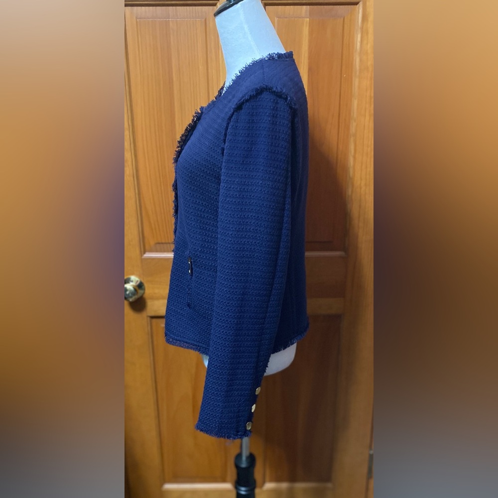 One/Third Tweed Fringe Blazer - Picture 4 of 6
